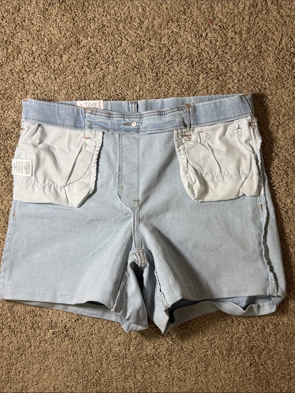 Time and Tru Light Blue Denim Cuffed Jean Shorts SKU1535 - Picture 9 of 12